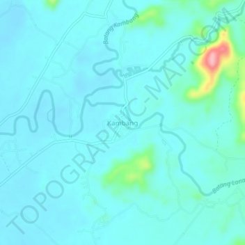 Carte topographique Kambang, altitude, relief