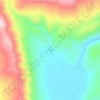 Carte topographique Kandilli, altitude, relief