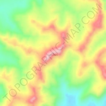 Carte topographique Cerro Moroc, altitude, relief