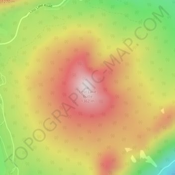 Carte topographique Lost Lake Butte, altitude, relief