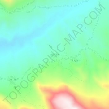 Carte topographique Karacalar, altitude, relief