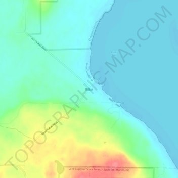 Carte topographique Raber, altitude, relief