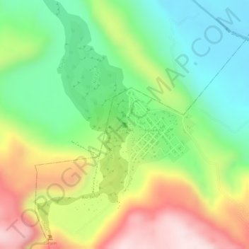 Carte topographique Agua Azul, altitude, relief