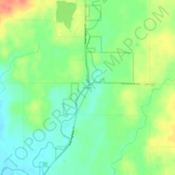 Carte topographique Dudley, altitude, relief