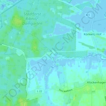 Carte topographique Neuheide, altitude, relief