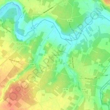 Carte topographique La Touche, altitude, relief