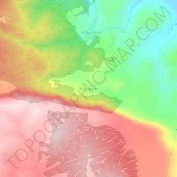 Carte topographique Kuyupınar, altitude, relief