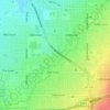 Carte topographique Fontaine Bleu, altitude, relief