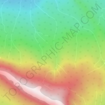 Carte topographique Rocky Mountains, altitude, relief