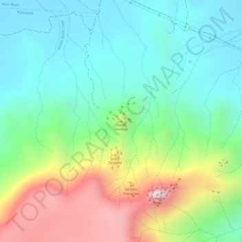 Carte topographique North Sentinel, altitude, relief