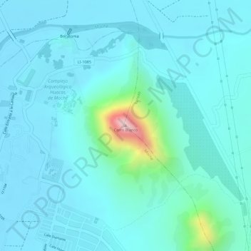 Carte topographique Cerro Blanco, altitude, relief