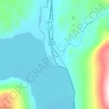 Carte topographique Lawing, altitude, relief