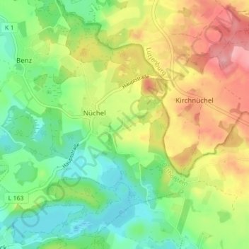 Carte topographique Dweerbeek, altitude, relief