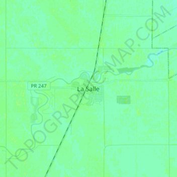 Carte topographique La Salle, altitude, relief