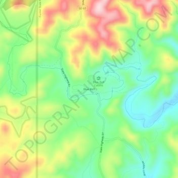 Carte topographique Blue Bell, altitude, relief
