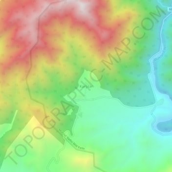 Carte topographique Karşılar, altitude, relief