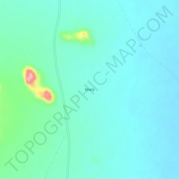 Carte topographique Miélé, altitude, relief