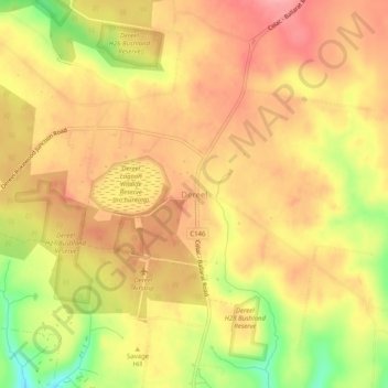 Carte topographique Dereel, altitude, relief