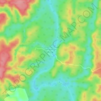 Carte topographique Garimpo do Juma, altitude, relief