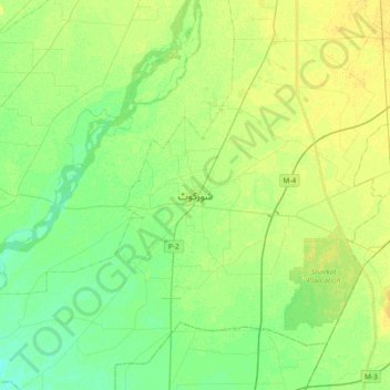 Carte topographique شورکوٹ‎, altitude, relief