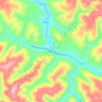 Carte topographique Bee, altitude, relief