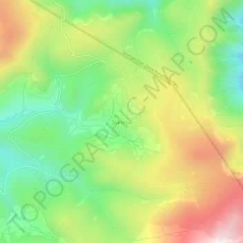 Carte topographique Şekersu, altitude, relief