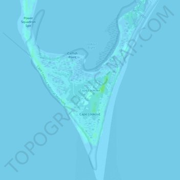 Carte topographique Cape Lookout, altitude, relief
