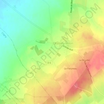 Carte topographique La Desertine, altitude, relief