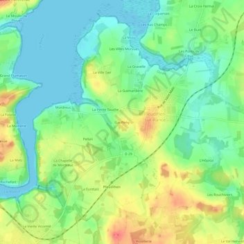 Carte topographique Gauffeny, altitude, relief