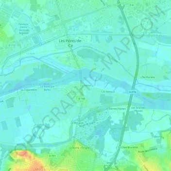 Carte topographique La Filerie, altitude, relief