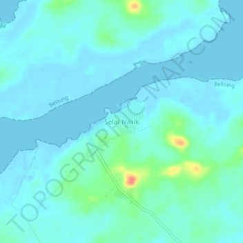 Carte topographique Selat Nasik, altitude, relief