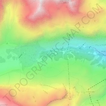 Carte topographique Stafel, altitude, relief