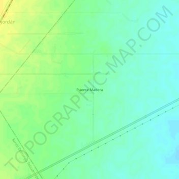 Carte topographique Puente Madera, altitude, relief