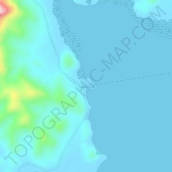 Carte topographique Silanga, altitude, relief