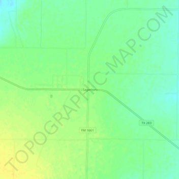 Carte topographique Sagerton, altitude, relief