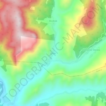Carte topographique Çıtak, altitude, relief