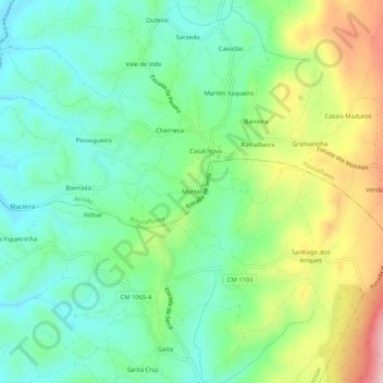 Carte topographique Murtal, altitude, relief