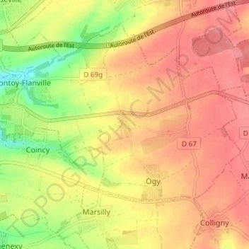 Carte topographique Saint-Agnan, altitude, relief
