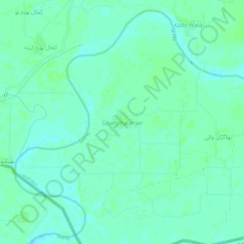 Carte topographique Ghatti Kalanjar, altitude, relief