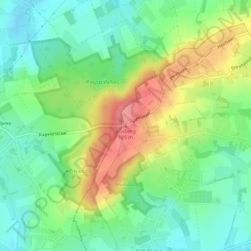 Carte topographique Bosberg, altitude, relief