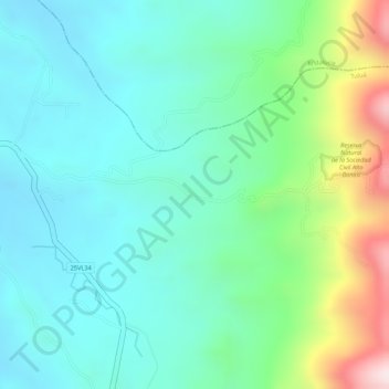 Carte topographique La Iberia, altitude, relief