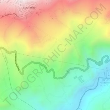 Carte topographique San Jose, altitude, relief