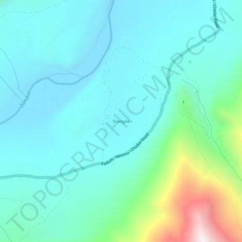 Carte topographique Stongde, altitude, relief