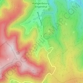 Carte topographique Wolfsthal, altitude, relief