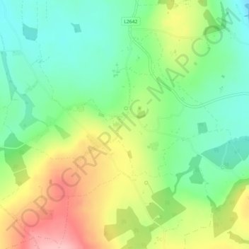 Carte topographique Skeaghvasteen, altitude, relief