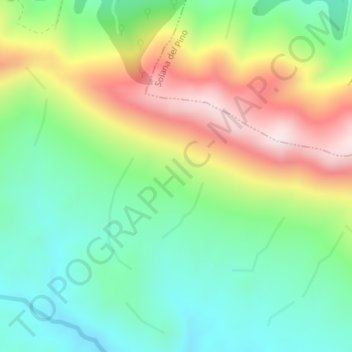Carte topographique Los Arenales, altitude, relief