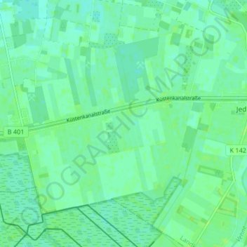 Carte topographique Hogenset, altitude, relief