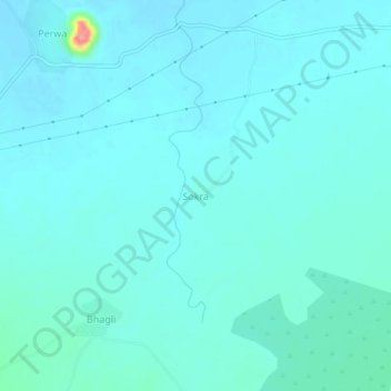 Carte topographique Sokra, altitude, relief