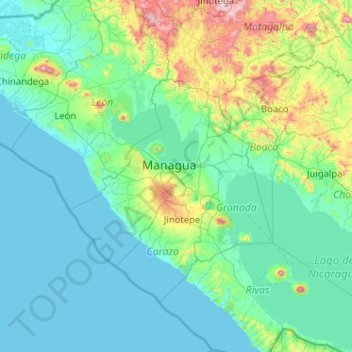 Carte topographique Distrito V, altitude, relief