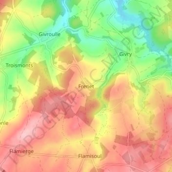 Carte topographique Frenet, altitude, relief